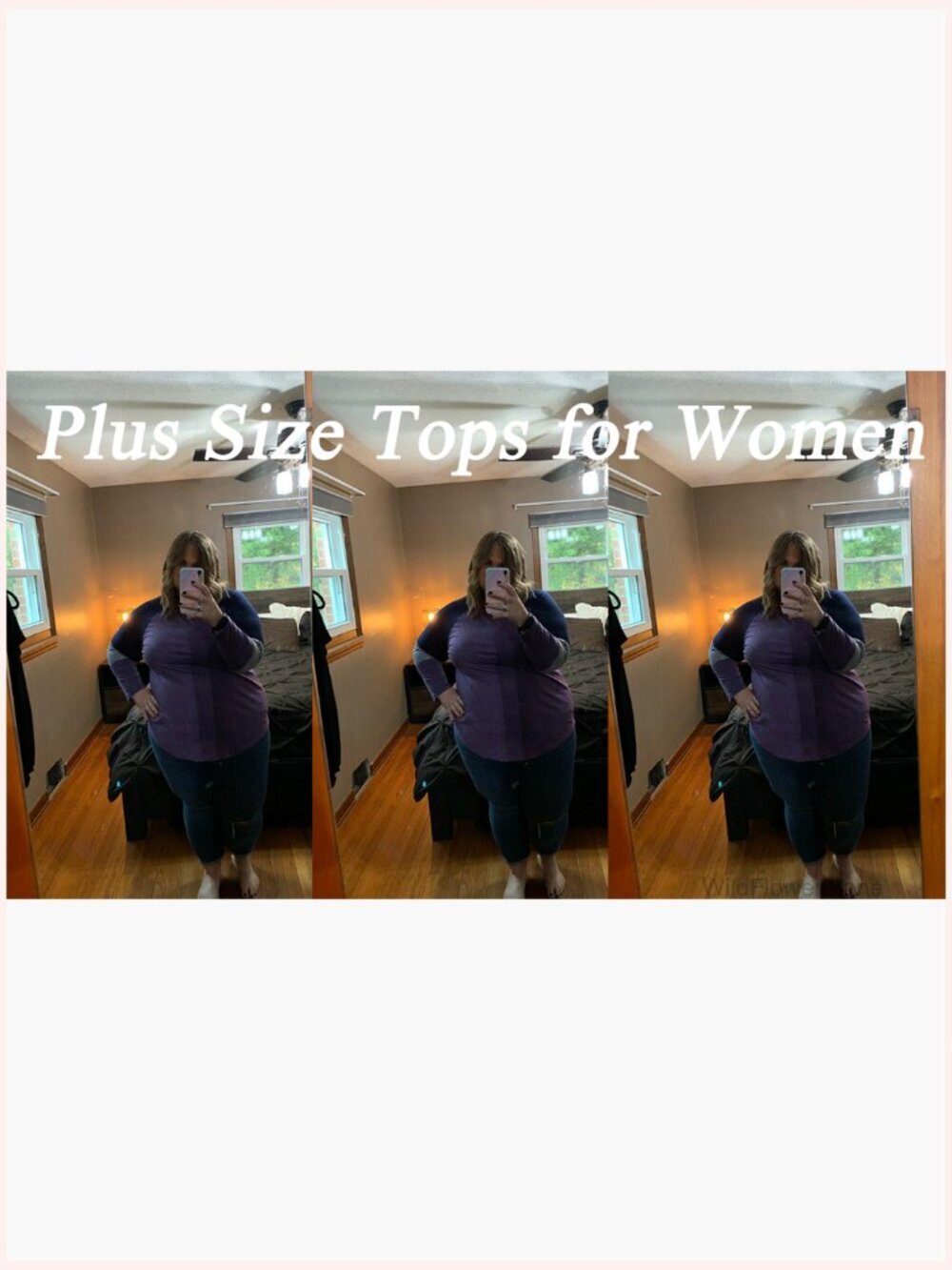 Plus Size Color Block Raglan Tunic T-Shirt Long Sleeve - Picture 6 of 6